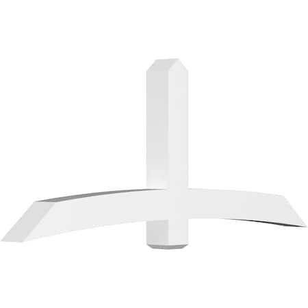 Ekena Millwork Bellingham Architectural Grade PVC Gable Bracket, 84"W x 35"H x 6"D x 6"F, 10/12 Pitch GBP084X35X0606BEL00
